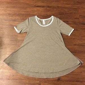NWOT XXS Gray & White LuLaRoe Perfect T